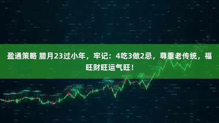 盈通策略 腊月23过小年，牢记：4吃3做2忌，尊重老传统，福旺财旺运气旺！